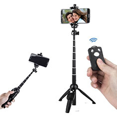 Palo Selfie Stick Tripode Bluetooth Disparador Remoto Extensible Universal T24 para Motorola Moto G4 Negro