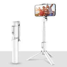 Palo Selfie Stick Tripode Bluetooth Disparador Remoto Extensible Universal T28 para Samsung Galaxy M02 Blanco
