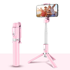 Palo Selfie Stick Tripode Bluetooth Disparador Remoto Extensible Universal T28 para Samsung S5750 Wave 575 Rosa