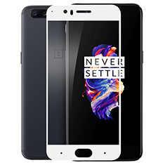 Protector de Pantalla Cristal Templado Integral para OnePlus 5 Blanco