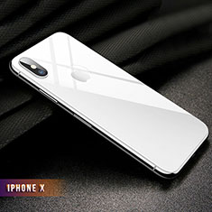 Protector de Pantalla Cristal Templado Trasera B02 para Apple iPhone X Blanco