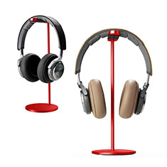Soporte Universal de Auriculares Cascos H01 para Wiko Getaway Rojo