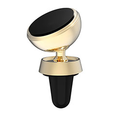 Soporte Universal de Coche Rejilla de Ventilacion Magnetico Sostenedor C02 para Accessoires Telephone Brassards Oro