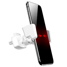 Soporte Universal de Coche Rejilla de Ventilacion Sostenedor A05 para Samsung Galaxy M31 Prime Edition Blanco