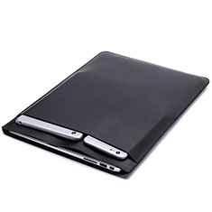 Suave Cuero Bolsillo Funda L01 para Huawei Matebook D14 (2020) Negro