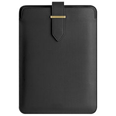 Suave Cuero Bolsillo Funda L04 para Apple MacBook 12 pulgadas Negro