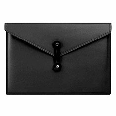 Suave Cuero Bolsillo Funda L08 para Apple MacBook 12 pulgadas Negro