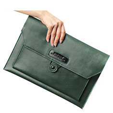 Suave Cuero Bolsillo Funda L12 para Apple MacBook Pro 13 pulgadas Retina Verde