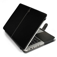 Suave Cuero Bolsillo Funda L24 para Apple MacBook Pro 15 pulgadas Negro