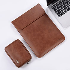 Suave Cuero Bolsillo Funda para Apple MacBook 12 pulgadas Marron