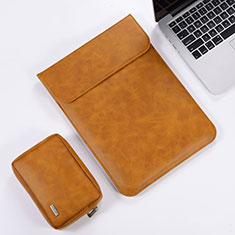 Suave Cuero Bolsillo Funda para Apple MacBook Air 11 pulgadas Naranja