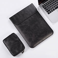 Suave Cuero Bolsillo Funda para Apple MacBook Pro 13 pulgadas Retina Negro