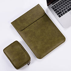 Suave Cuero Bolsillo Funda para Apple MacBook Pro 15 pulgadas Verde