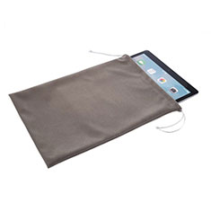 Suave Terciopelo Tela Bolsa de Cordon Carcasa para Apple iPad Mini 5 (2019) Gris