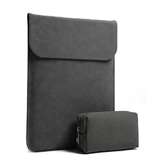 Suave Terciopelo Tela Bolsa Funda L02 para Huawei Honor MagicBook 15 Negro