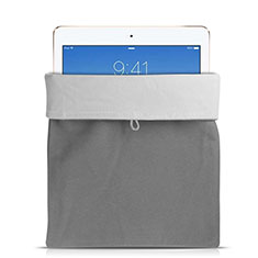 Suave Terciopelo Tela Bolsa Funda para Apple iPad Air Gris