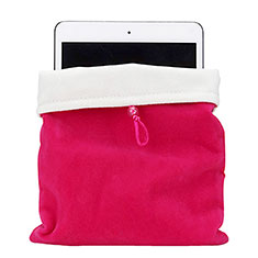 Suave Terciopelo Tela Bolsa Funda para Huawei MatePad T 8 Rosa Roja