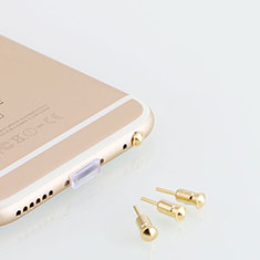 Tapon Antipolvo Jack 3.5mm Android Apple Universal D05 para Samsung Galaxy Amp Prime J320P J320M Oro