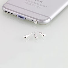 Tapon Antipolvo Jack 3.5mm Android Apple Universal D05 para Wiko Slide Plata