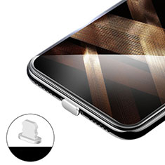 Tapon Antipolvo Lightning USB Jack H02 para Apple iPhone 14 Pro Plata