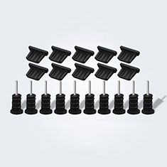 Tapon Antipolvo USB-B Jack Android Universal 10PCS H01 para Oppo A11S Negro