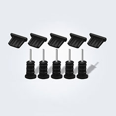 Tapon Antipolvo USB-B Jack Android Universal 5PCS para Oppo A11S Negro
