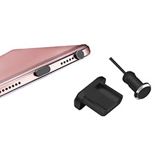 Tapon Antipolvo USB-B Jack Android Universal H01 para Oppo Reno5 F Negro