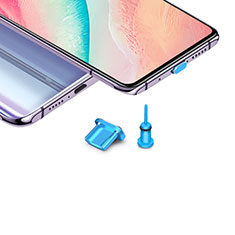 Tapon Antipolvo USB-B Jack Android Universal H02 para Samsung Galaxy Amp Prime J320P J320M Azul