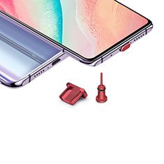 Tapon Antipolvo USB-B Jack Android Universal H02 para Samsung Galaxy A12 5G Rojo