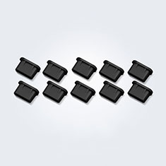 Tapon Antipolvo USB-C Jack Type-C Universal 10PCS H01 para HTC Desire 22 Pro 5G Negro