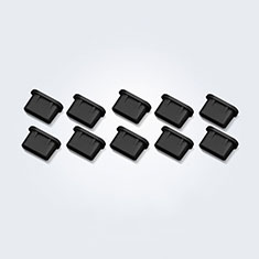 Tapon Antipolvo USB-C Jack Type-C Universal 10PCS H01 para Apple iPhone 16 Plus Negro