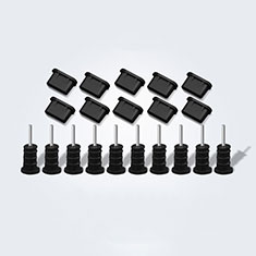 Tapon Antipolvo USB-C Jack Type-C Universal 10PCS para Apple iPhone 16 Negro