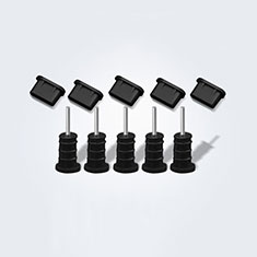 Tapon Antipolvo USB-C Jack Type-C Universal 5PCS para Apple iPad Air 5 10.9 (2022) Negro