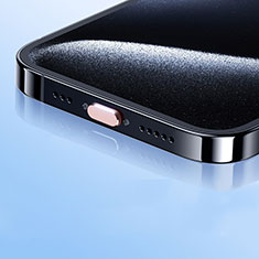 Tapon Antipolvo USB-C Jack Type-C Universal H01 para Vivo V27 5G Oro Rosa