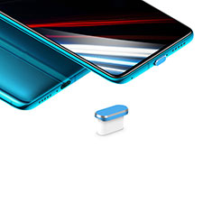 Tapon Antipolvo USB-C Jack Type-C Universal H02 para Apple iPhone 15 Plus Azul