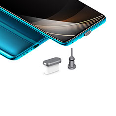 Tapon Antipolvo USB-C Jack Type-C Universal H03 para Xiaomi Mi 12S Pro 5G Gris Oscuro
