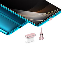 Tapon Antipolvo USB-C Jack Type-C Universal H03 para Samsung Galaxy Amp Prime J320P J320M Oro Rosa