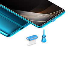 Tapon Antipolvo USB-C Jack Type-C Universal H03 para Apple iPhone 15 Azul