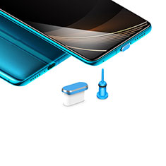 Tapon Antipolvo USB-C Jack Type-C Universal H03 para Apple iPhone 15 Plus Azul