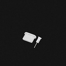Tapon Antipolvo USB-C Jack Type-C Universal H04 para Huawei Enjoy 6 Blanco