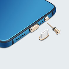 Tapon Antipolvo USB-C Jack Type-C Universal H05 para Xiaomi Redmi Note 9S Oro