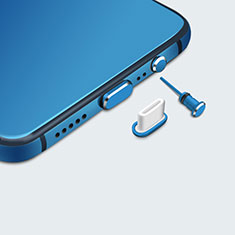 Tapon Antipolvo USB-C Jack Type-C Universal H05 para Apple iPhone 15 Plus Azul