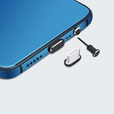 Tapon Antipolvo USB-C Jack Type-C Universal H05 para Apple iPhone 15 Plus Negro