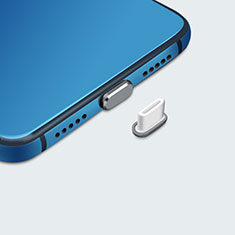 Tapon Antipolvo USB-C Jack Type-C Universal H07 para Samsung Galaxy A14 5G Gris Oscuro