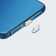 Tapon Antipolvo USB-C Jack Type-C Universal H07 para Apple iPhone 15 Plata