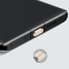Tapon Antipolvo USB-C Jack Type-C Universal H08 para Samsung Galaxy A12 5G Oro