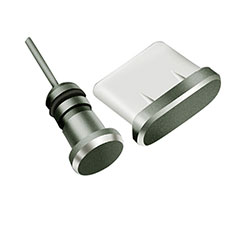 Tapon Antipolvo USB-C Jack Type-C Universal H09 para Google Pixel 8 5G Negro