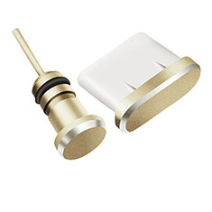 Tapon Antipolvo USB-C Jack Type-C Universal H09 para Apple iPhone 15 Oro