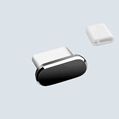 Tapon Antipolvo USB-C Jack Type-C Universal H10 para Wiko Slide Negro