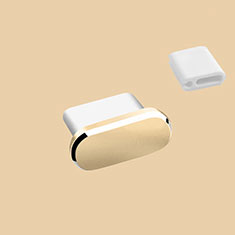 Tapon Antipolvo USB-C Jack Type-C Universal H10 para Apple iPhone 16 Pro Oro